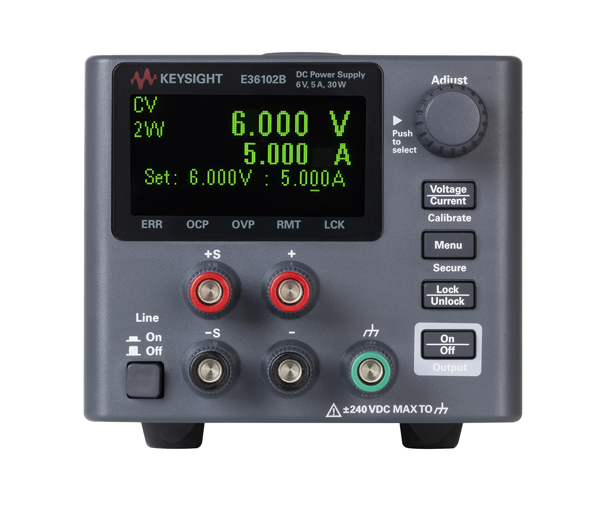 Keysight Technologies E36100B Series Digital Bench Power Supply, 6V, 5A, 1-Output, 30W - UKAS Calibrated
