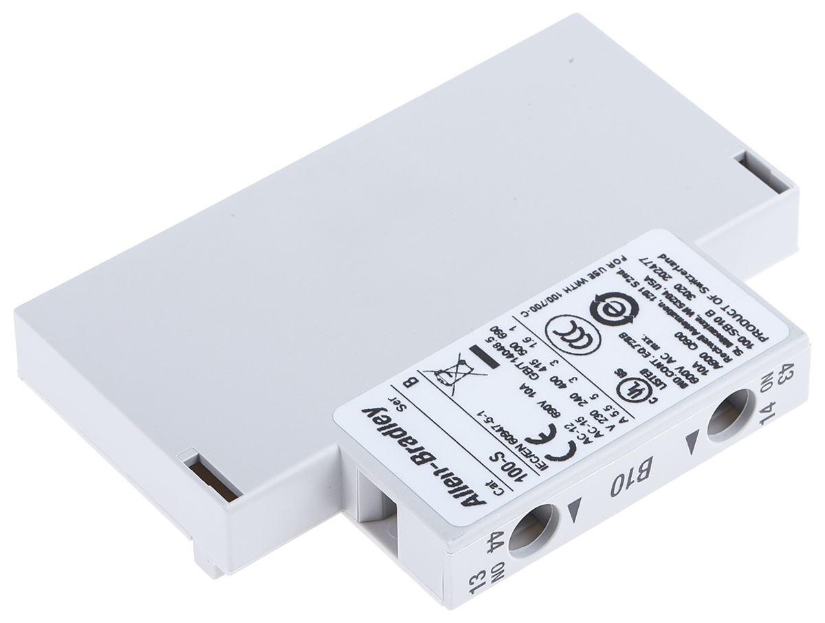 Allen Bradley Auxiliary Contact, 1 Contact, 1NO, Side Mount 100S