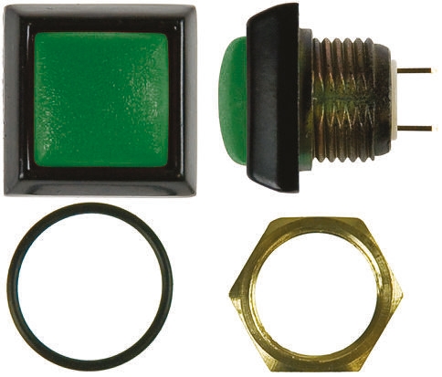 ITW Switches 59 Series Miniature Push Button Switch, Momentary, Panel Mount, 13.65mm Cutout, SPST, Clear LED, 125V ac,