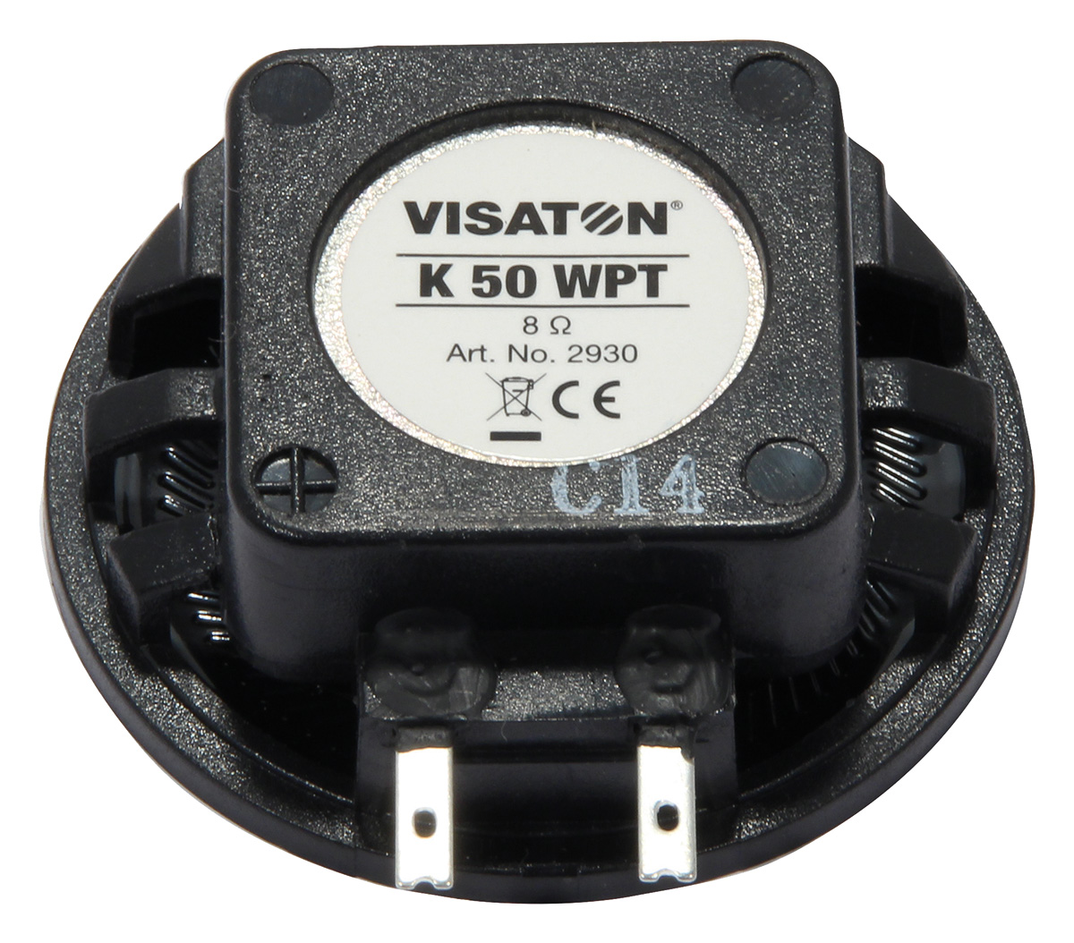 Visaton 8Ω 2W Miniature Speaker 50mm Dia. , 9mm Lead Length, 50 (Dia.) x 18mm