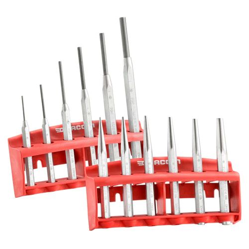 Facom 12-Piece Punch Set, 2 mm, 3 mm, 4 mm, 5 mm, 6 mm, 8 mm Shank