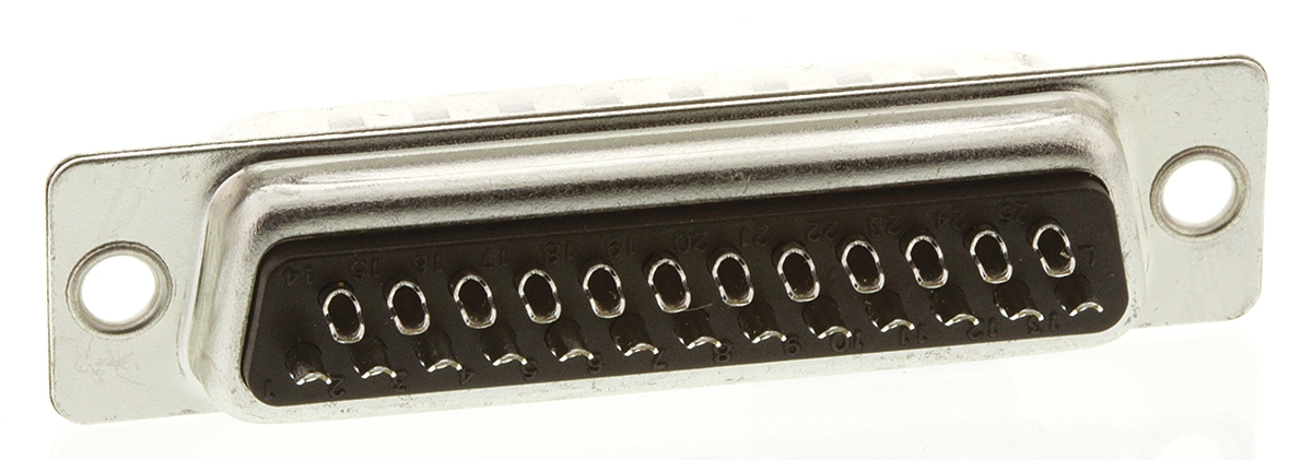 TE Connectivity Amplimite HD-20 25 Way Panel Mount D-sub Connector Plug, 2.77mm Pitch