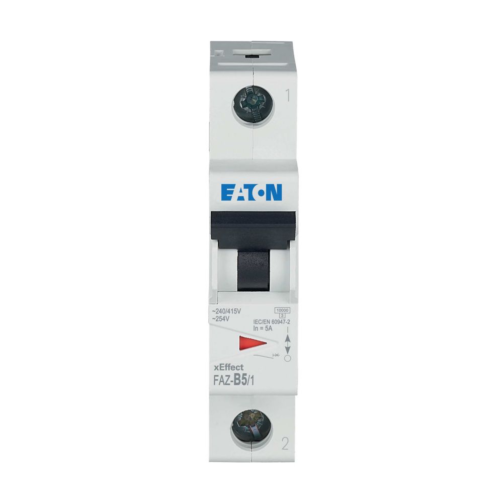Eaton xEffect FAZ MCB, 1P, 5A Curve B, 230V AC, 48V DC, 10 kA Breaking Capacity