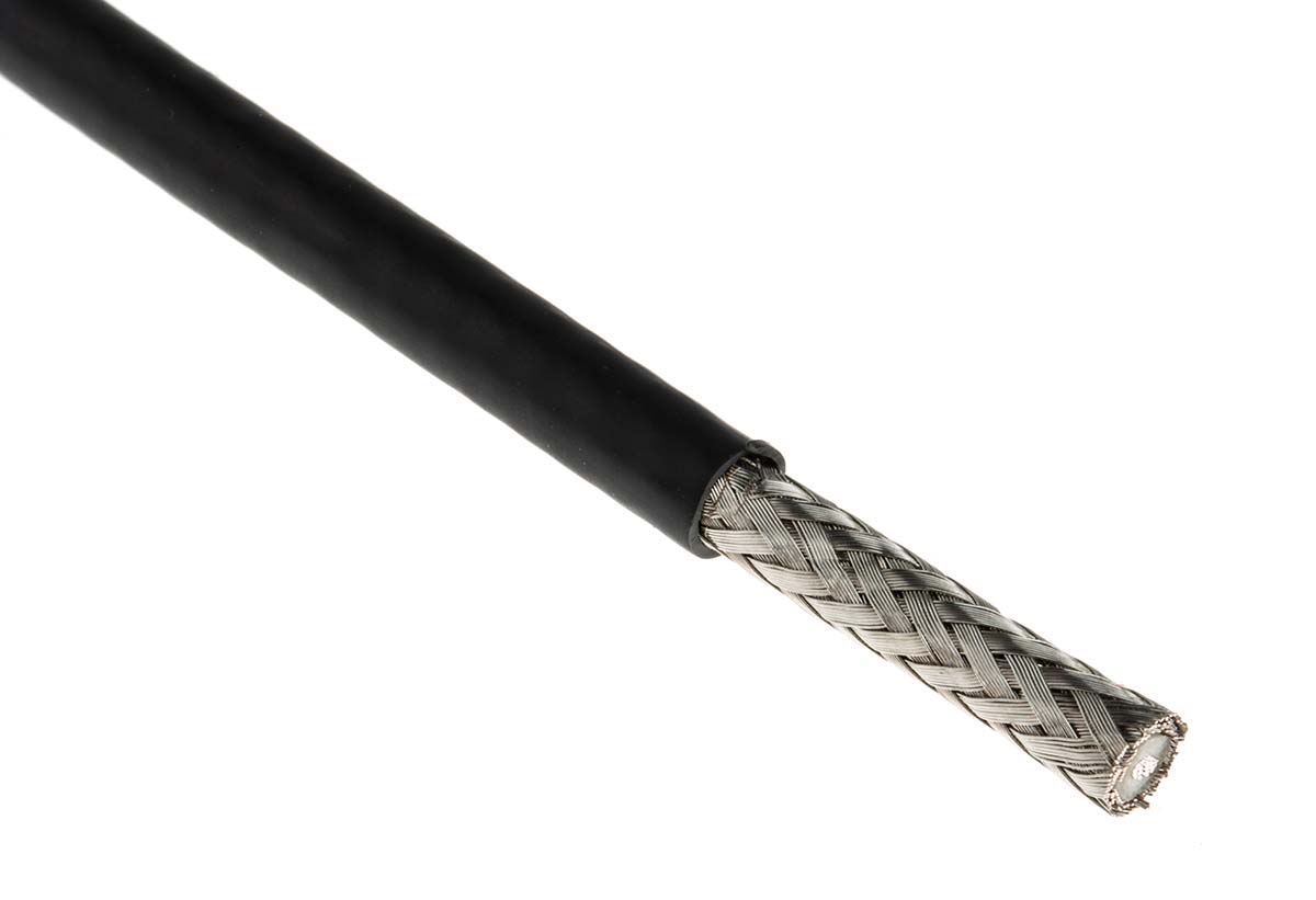 TE Connectivity CLFH-400 Series, 100 m, RG400 Coaxial, Unterminated 50 Ω