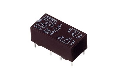 Omron PCB Mount Signal Relay, 24V dc Coil, 2A Switching Current, DPDT