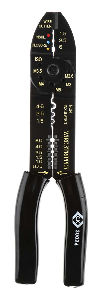 CK Wire Stripper, 0.75mm Min, 6mm Max, 250 mm Overall