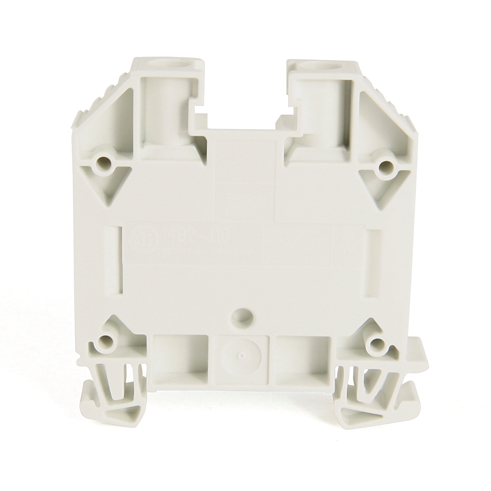Allen Bradley 1492-J16 Series Feed Through Terminal Block, 2-Way, 85A, 18 - 4 AWG Wire, Screw Termination