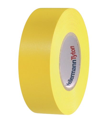 HellermannTyton HellermannTyton Yellow PVC Electrical Insulation Tape, 19mm x 20m