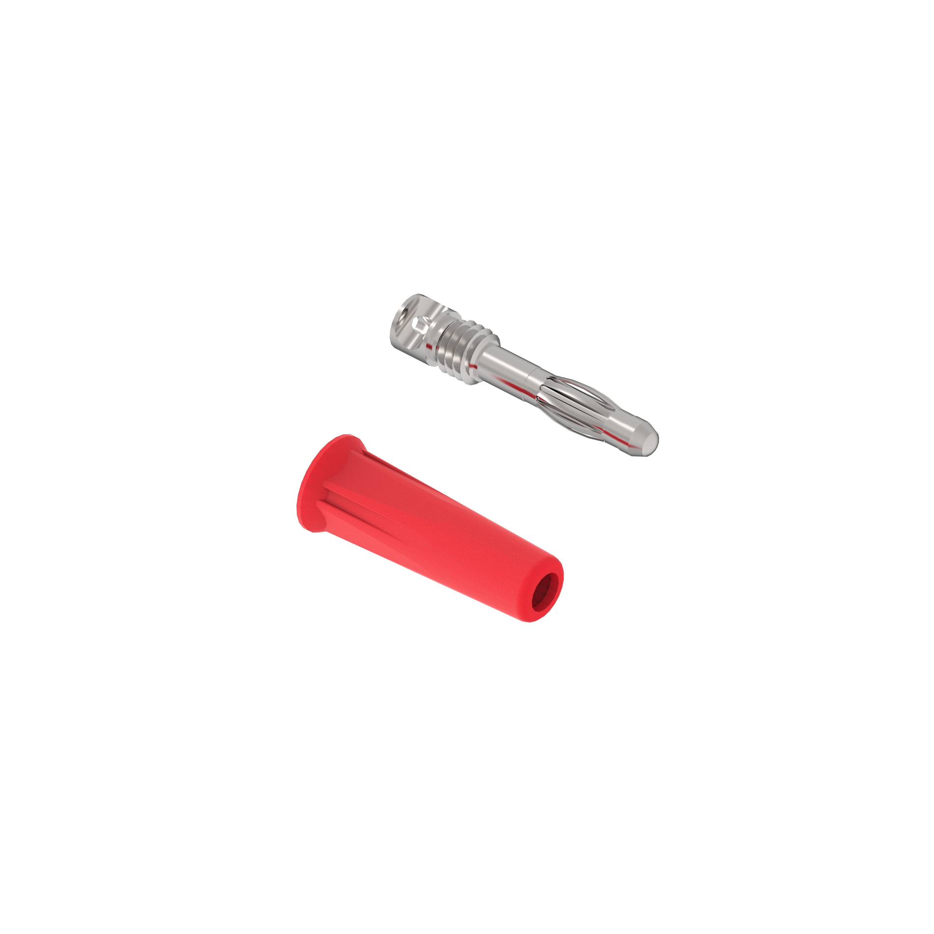 Electro PJP Red Male Banana Plug, 4 mm Connector, Screw Termination, 36A, 30/60V ac/dc, Nickel Plating