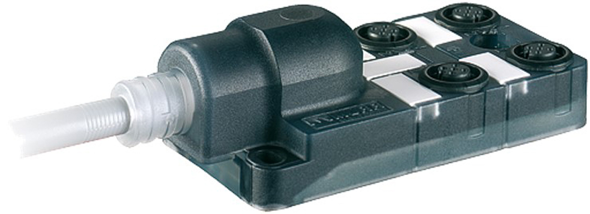 RS PRO Sensor Box, M12, 5m cable, 5 way, 4 port