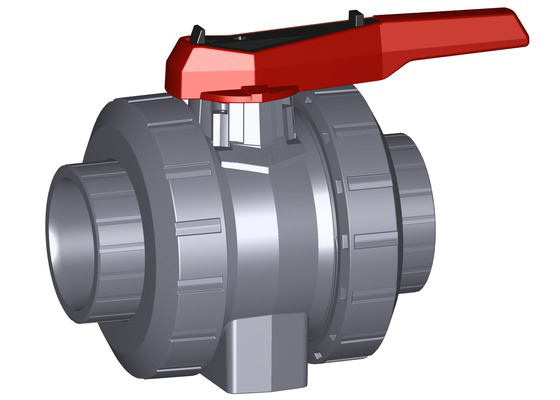 Georg Fischer ABS 2 Way, Ball Valve, Solvent Cement Socket, 1in, 16bar Operating Pressure