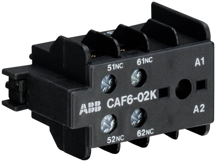 ABB Auxiliary Contact, 2 Contact, 2NC, Front Mount CAF6-02K