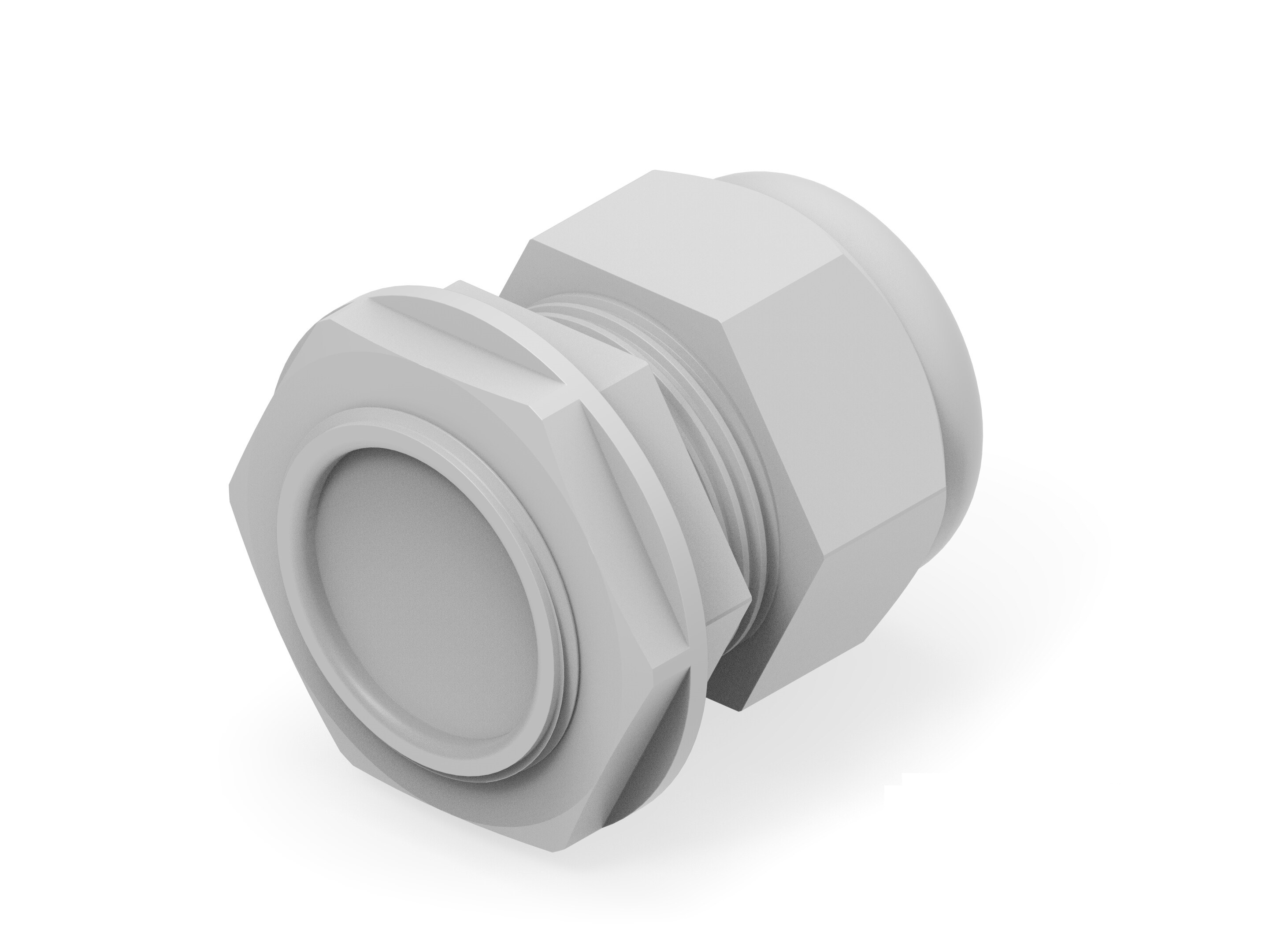 Entrelec 1SNG Series Light Grey PA 6 Cable Gland, M32 Thread, 15mm min., 21mm max., IP66, IP68