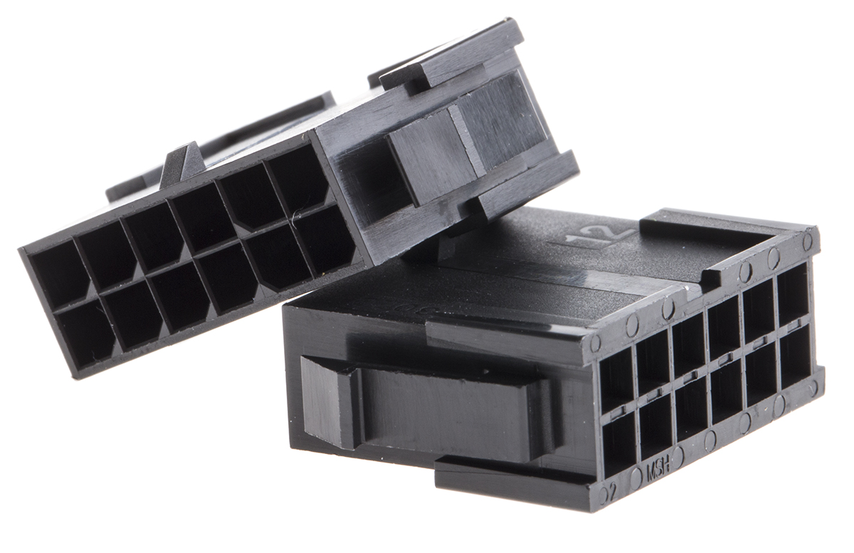 Molex, Micro-Fit 3.0 Male Connector Housing, 3mm Pitch, 12 Way, 2 Row
