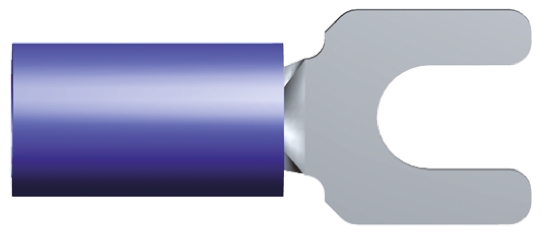 TE Connectivity PIDG Insulated Crimp Spade Connector, 1mm² to 2.6mm², 16AWG to 14AWG, M3.5 Stud Size Nylon, Blue