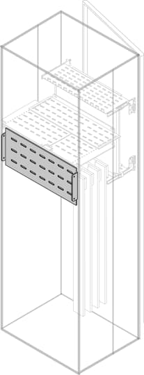 ABB PRVS Series Pickled Steel Sheet Assembly Plate for Use with Modular Boards - System Pro E Power, 602 x 173 x 22mm