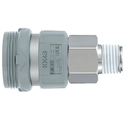 SMC Brass Female Pneumatic Quick Connect Coupling, Rc 1/4