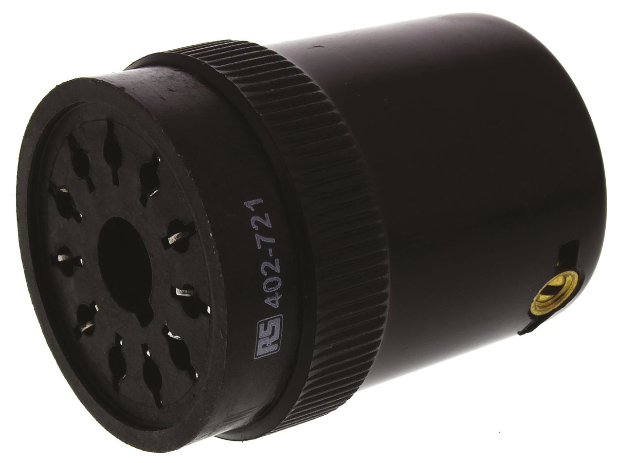 Tempatron 240V ac DIN Rail, Panel Mount Relay Socket, for use with 11 Pin Relay, 11 Pin Timer, Octal Relay, Octal Timer