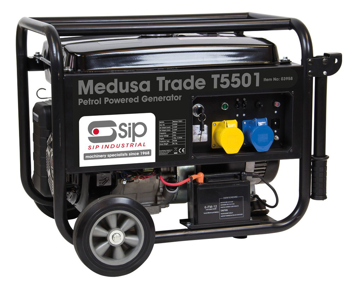 SIP 5000W Generator, 12 V dc, 230V ac Output, 83kg