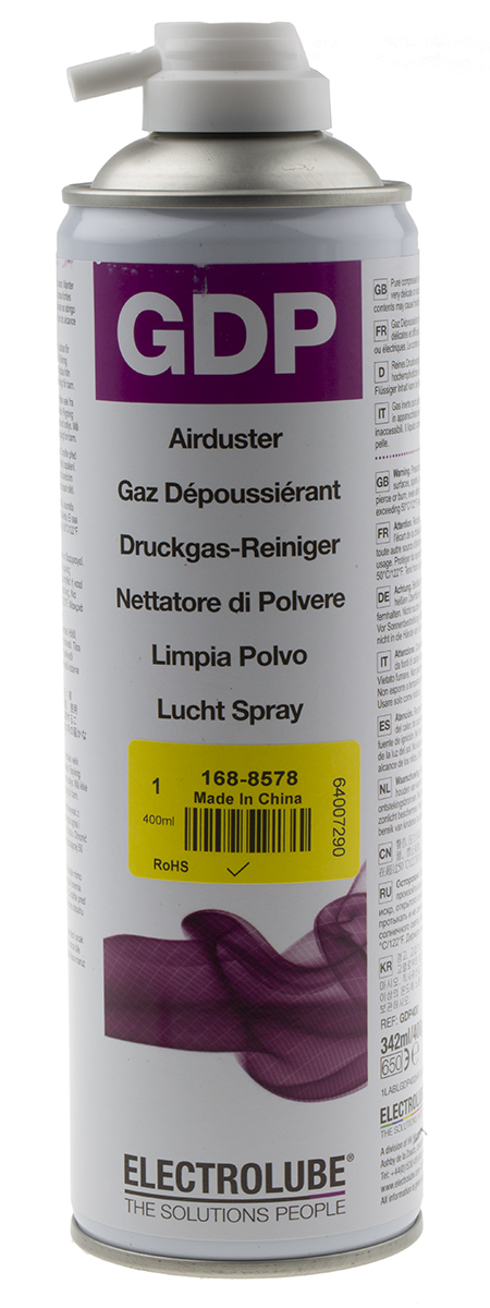 Electrolube GDP400 High Powered GDP Air Duster, 400g / 342ml