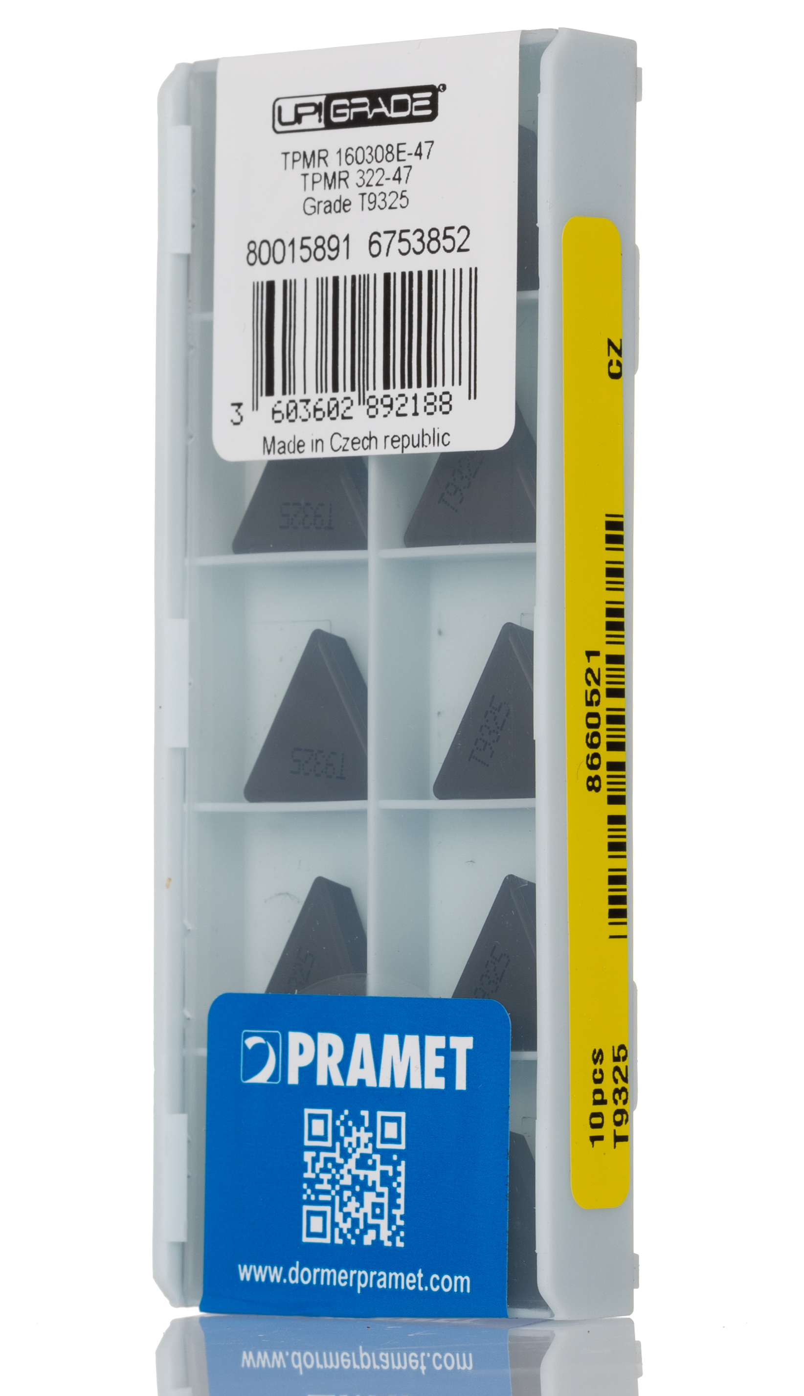 Pramet TPMR Series Lathe Insert, 3.18mm Height, 16.5mm Length