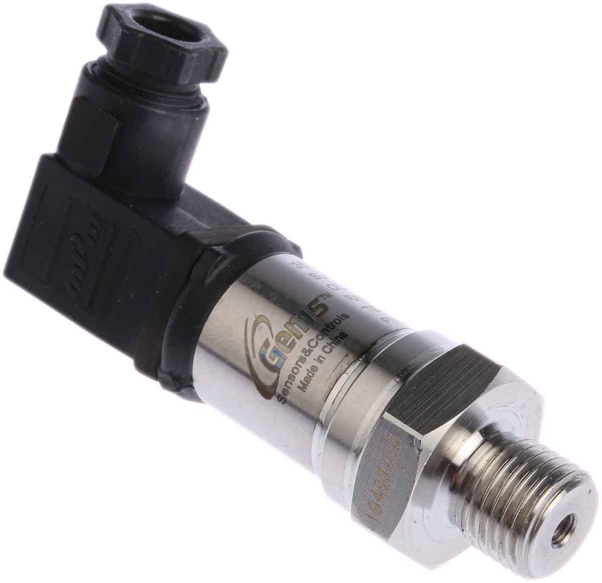 Gems Sensors Pressure Sensor, 4bar Max, Current Output, Relative Reading