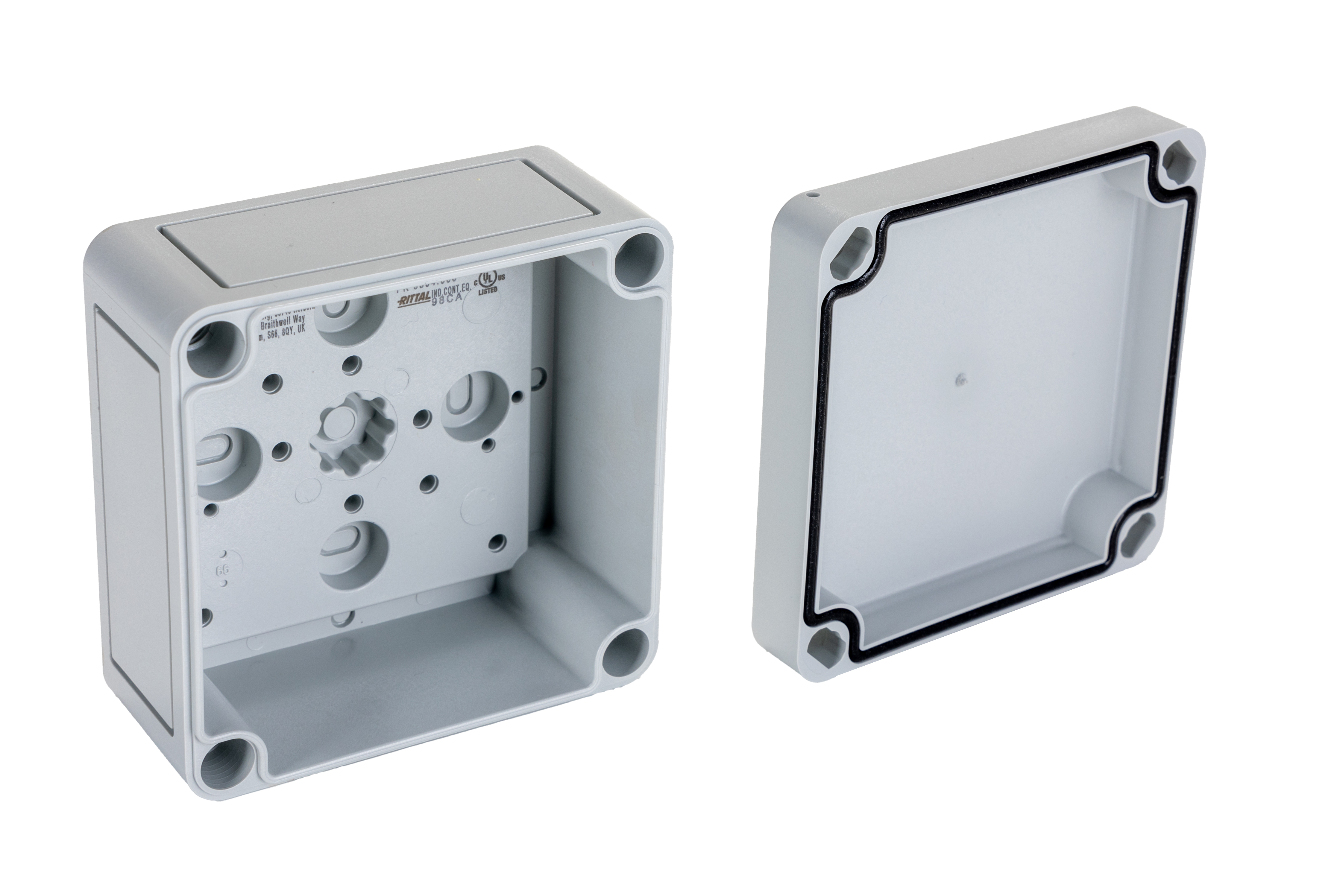 Rittal PK Series Polycarbonate Wall Box, IP66, 94 mm x 94 mm x 57mm