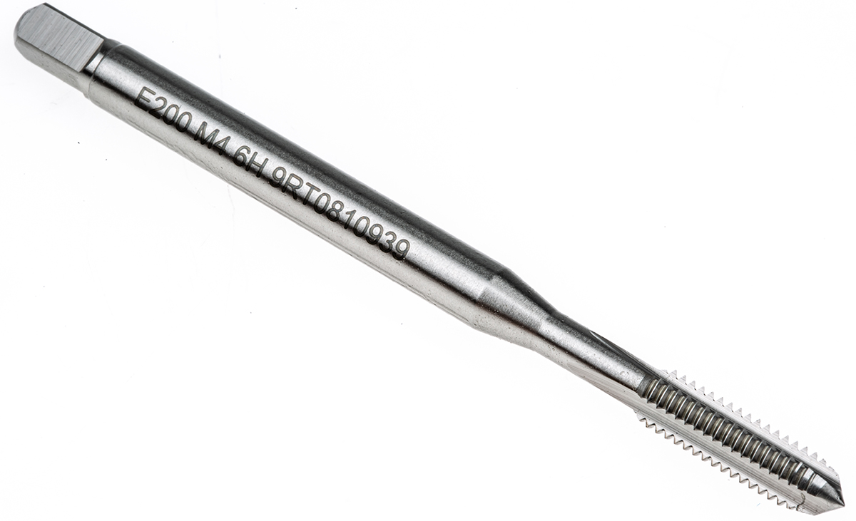 Dormer Threading Tap HSS-E 1-Piece 0.7mm Pitch Metric Standard Machine Tap M4 Thread