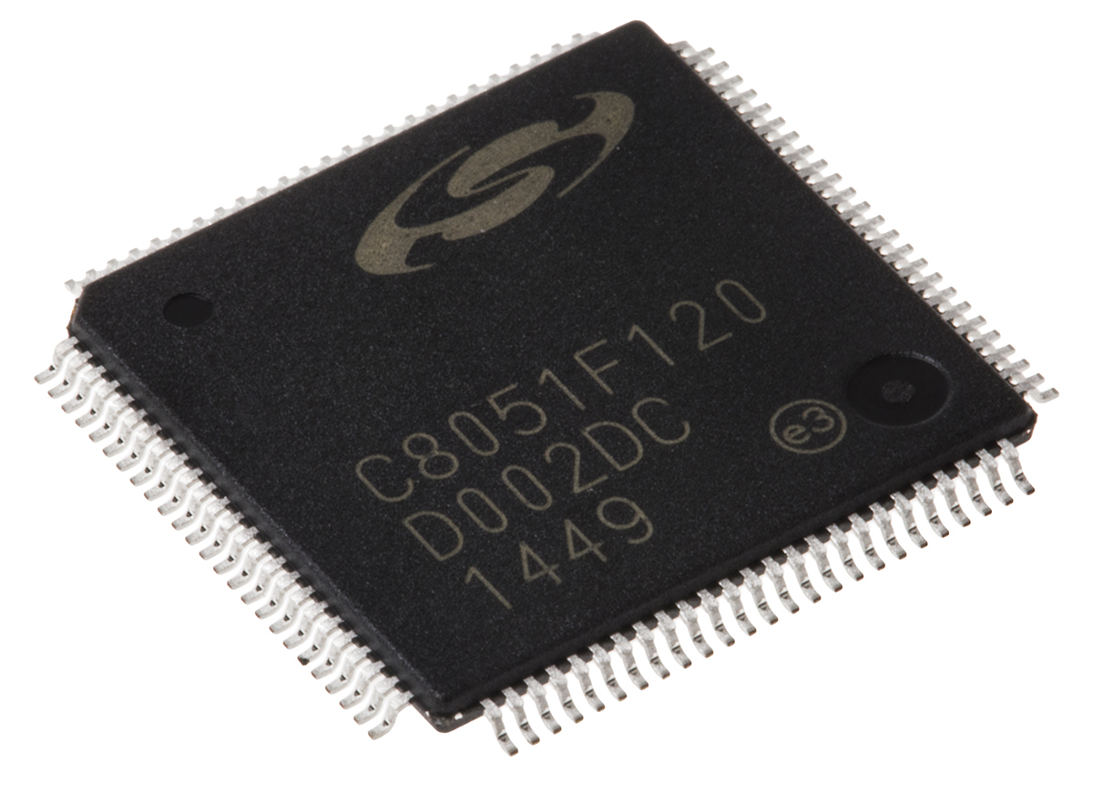 Silicon Labs, 8 bit 8051, C8051F120 Microcontroller, 100 MHz, 128kB FLASH, 100-Pin TQFP