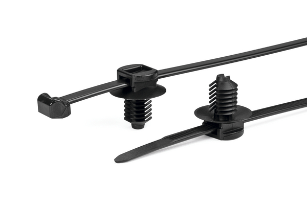 HellermannTyton Cable Tie, 200mm x 4.6 mm, Black Nylon, Pk-500