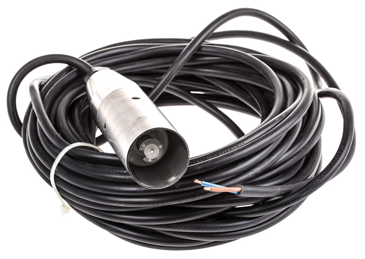Sensata Cynergy3 SLP Series Vertical Stainless Steel Float Switch, Float, 15m Cable, Direct Load, 250V ac Max, 250V dc