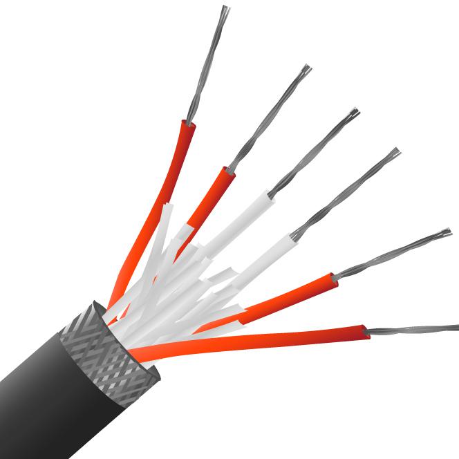 RS PRO Type RTD Resistance Thermometer Detector (RTD) Wire, 25m, Screened, PFA Insulation, +260°C Max, 7/0.2mm