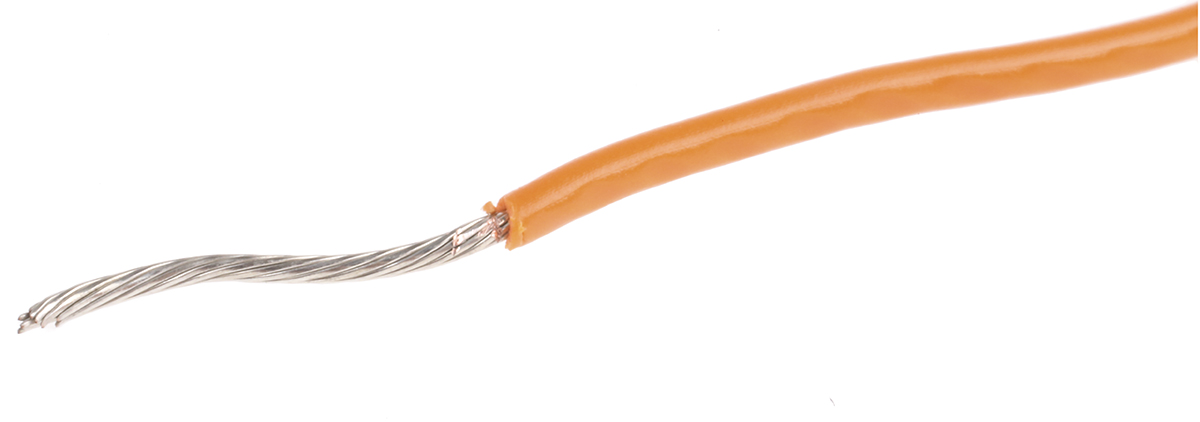Alpha Wire Hook-up Wire PVC Series Orange 0.52 mm² Hook Up Wire, 20 AWG, 10/0.25 mm, 30m, PVC Insulation, 3053 OR005