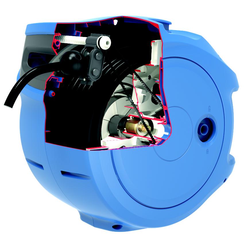 TRICOFLEX 1/4 in BSP 9.5 430mm Hose Reel 40 bar 20m Length, Wall Mounting