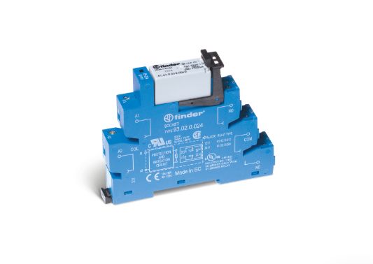 Finder 38 Series Interface Relay Module, DIN Rail Mount, 24V dc Coil, SPDT, 1-Pole, 16/30A Load