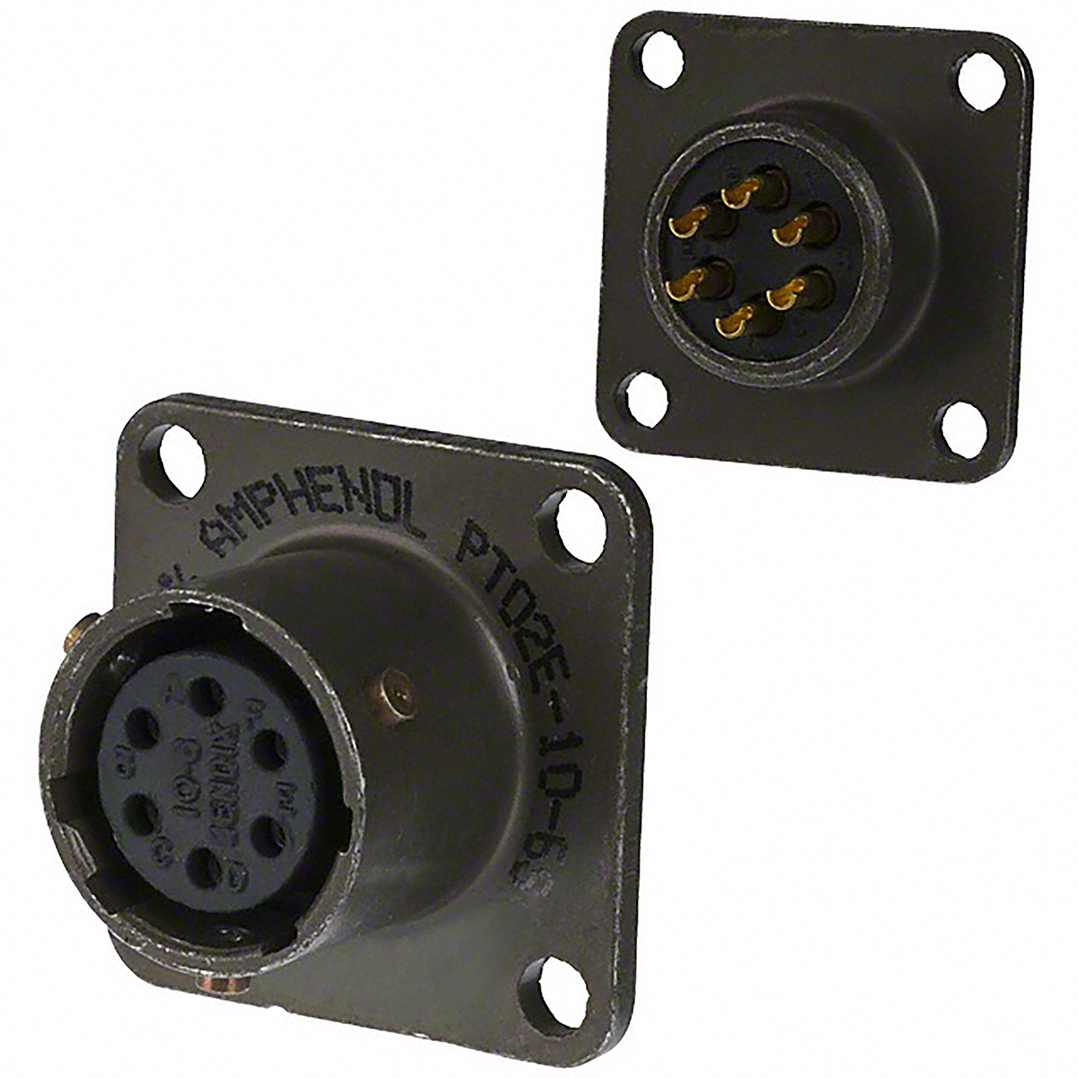 Amphenol Socapex, PT, Copper Alloy 8 Way Cable Mount MIL Spec Circular Connector PlugGreen, Socket Contacts,Shell Size