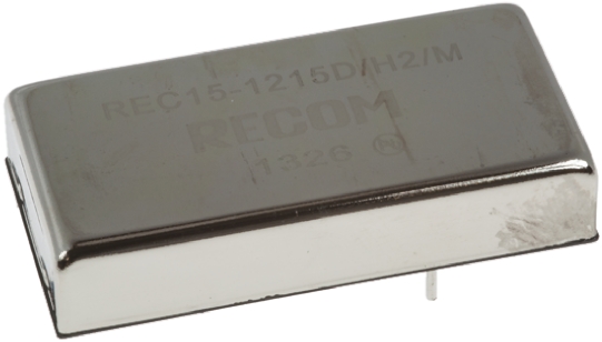 Recom REC15 DC-DC Converter, ±15V dc/ ±500mA Output, 9 → 36 V dc Input, 15W, Through Hole, +65°C Max Temp -40°C