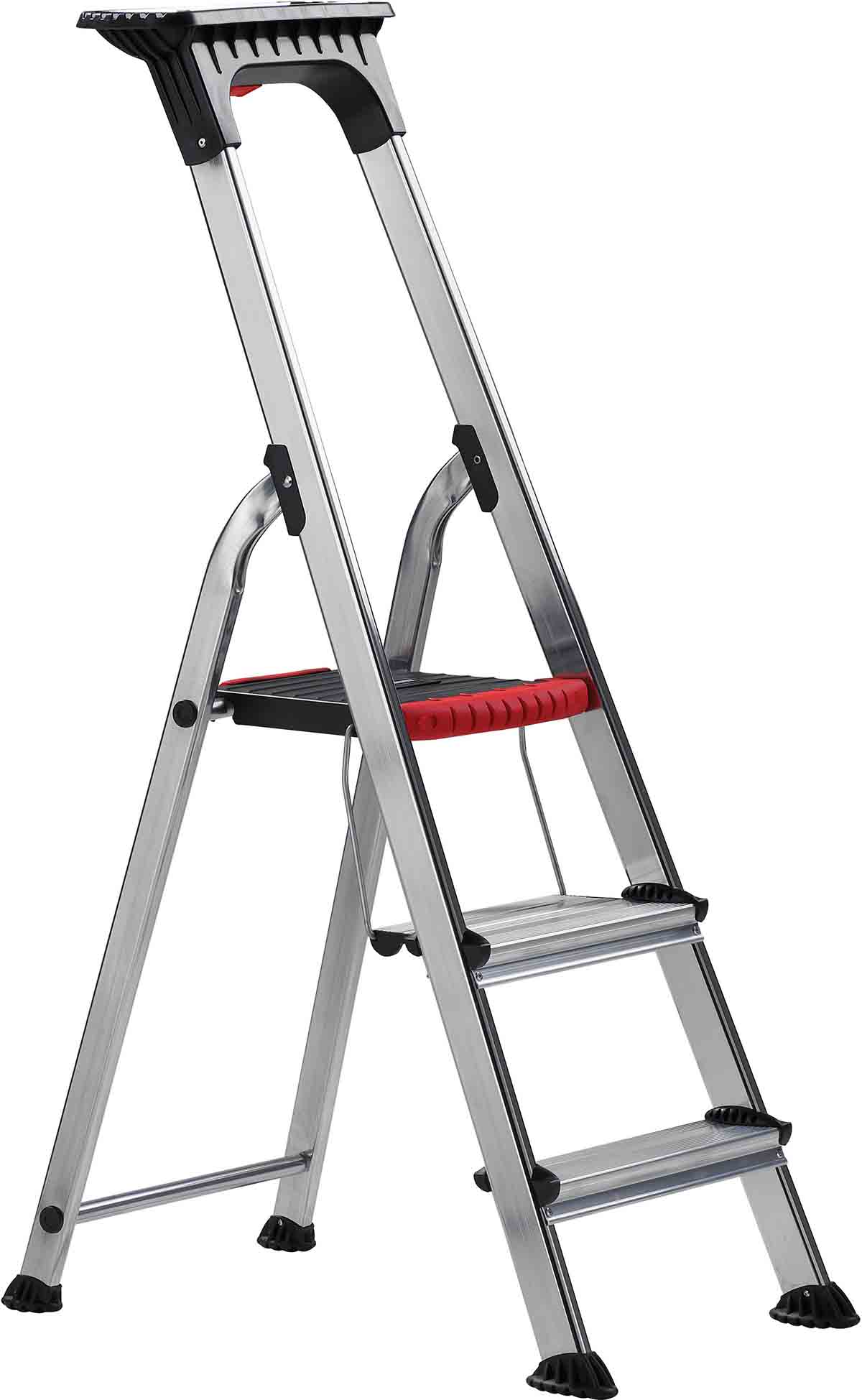RS PRO Aluminium 3 steps Step Ladder, 0.616m platform height, 1.244m open length