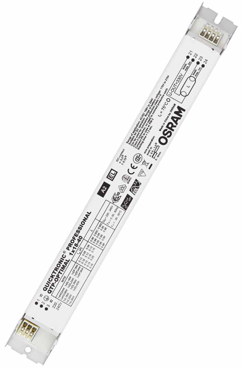 Osram 58 W Electronic Fluorescent Lighting Ballast, 220 → 240 V