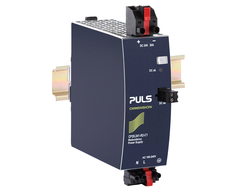 PULS CP20 DIN Rail Power Supply, 240V ac, dc Input, 24V dc Output, 20A Output, 480W