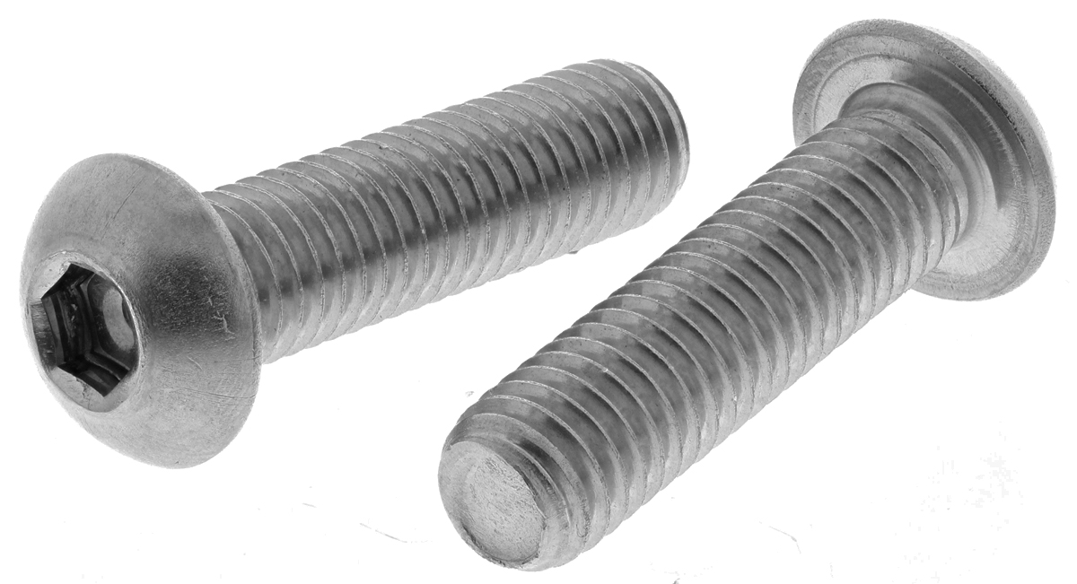 RS PRO Stainless Steel Hex Socket Button Screw, ISO 7380, M8 x 30mm