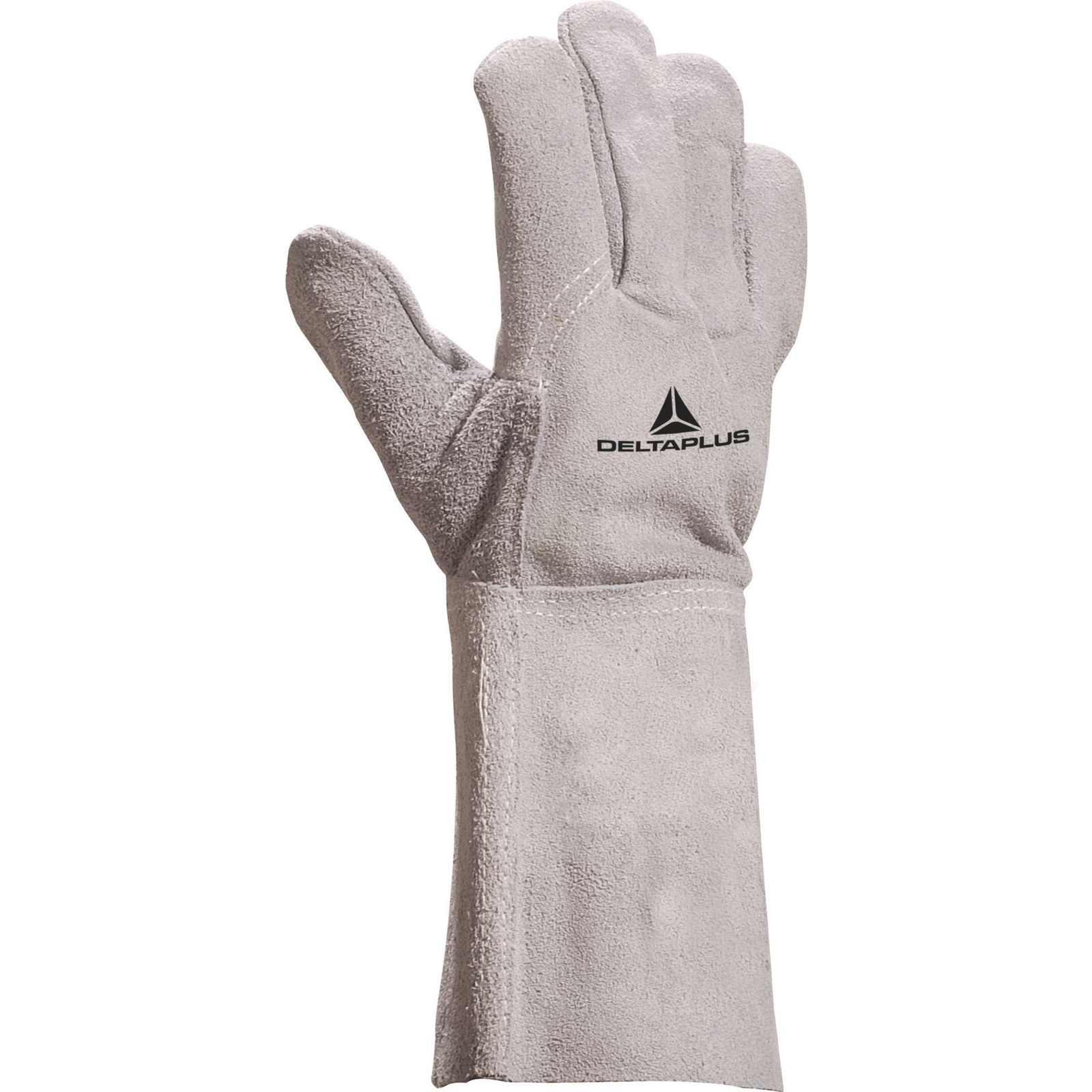 Delta Plus TC716 Grey Leather Work Gloves, Size 9
