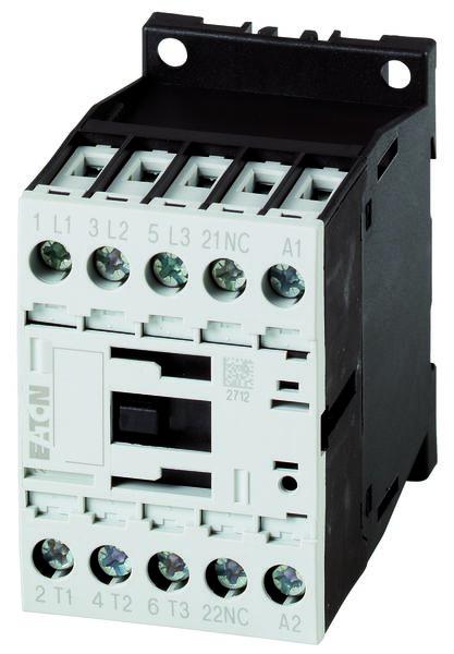 Eaton DILM7-01(230V50/60HZ) Contactor, 400 V Coil, 3-Pole, 7 A, 3 kW 230 V, 1 NC, 400V