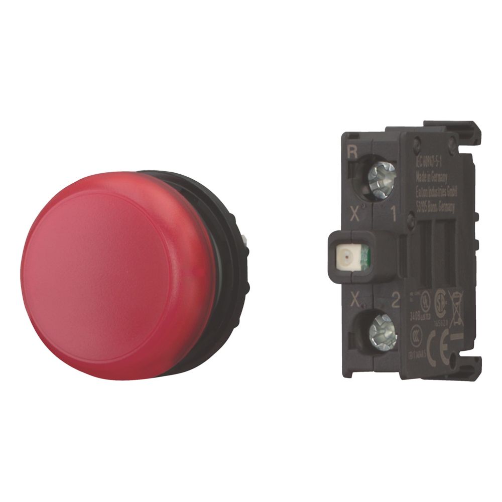 Eaton, M22 Red Indicator, 22.5mm Cutout, IP66, IP69K, Round