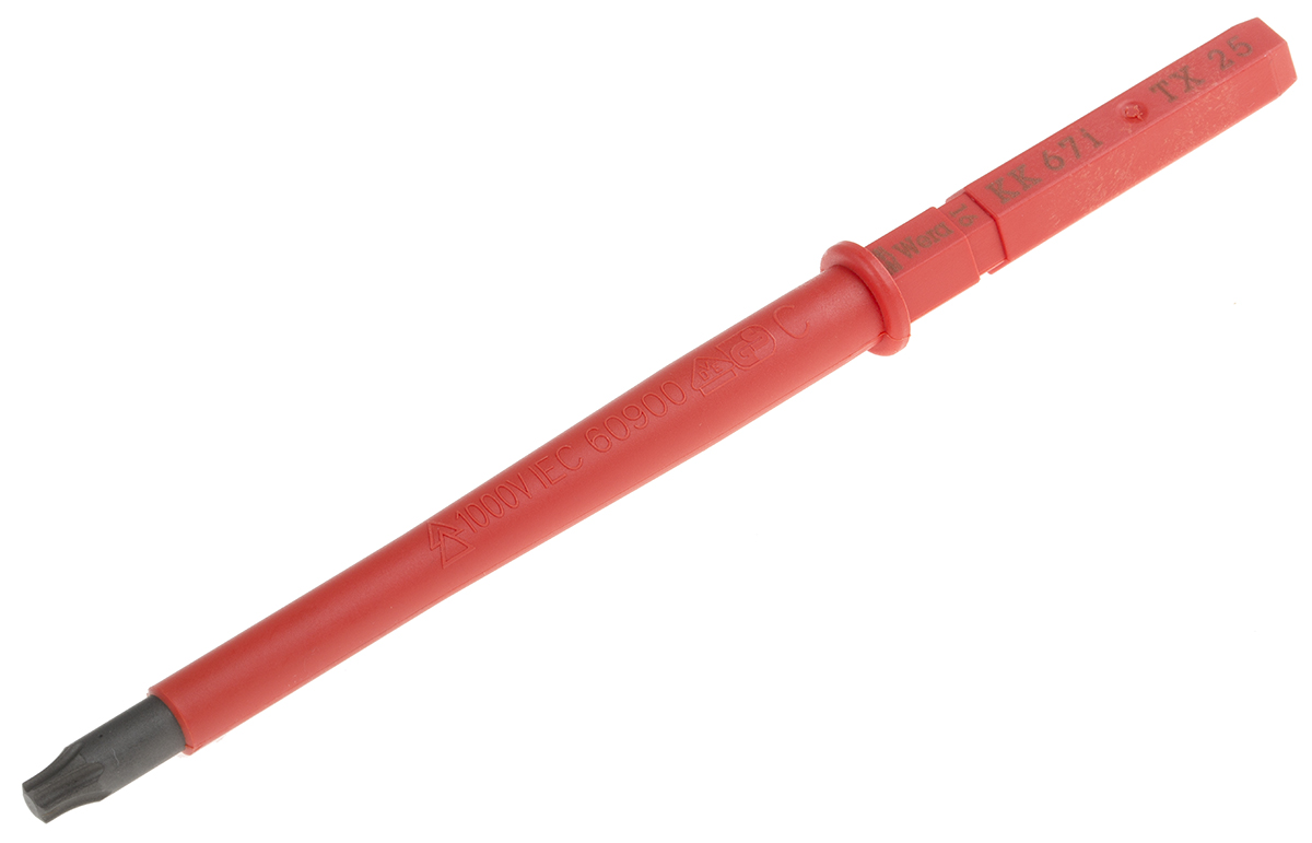 Wera Torx Insulated Screwdriver Blade, T25 Tip, 154 mm Blade, VDE/1000V