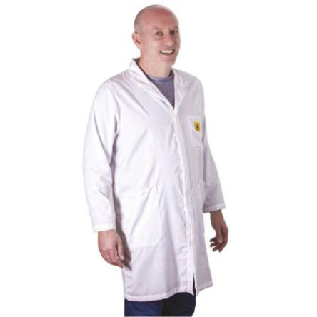 RS PRO White Unisex Reusable Lab Coat, S