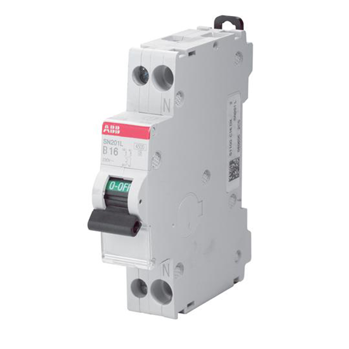 ABB SN201 MCB, 1+N, 10A Curve C, 230V AC, 4.5 kA Breaking Capacity