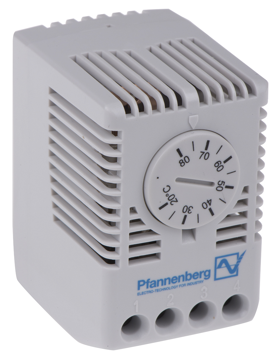 Pfannenberg FLZ Changeover Enclosure Thermostat, 100 → 250 V ac, +20 → +80 °C