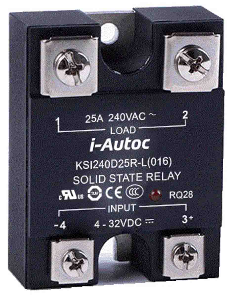 i-Autoc KSI Series Solid State Relay, 60 A Load, Panel Mount, 280 V ac Load, 32 V dc Control
