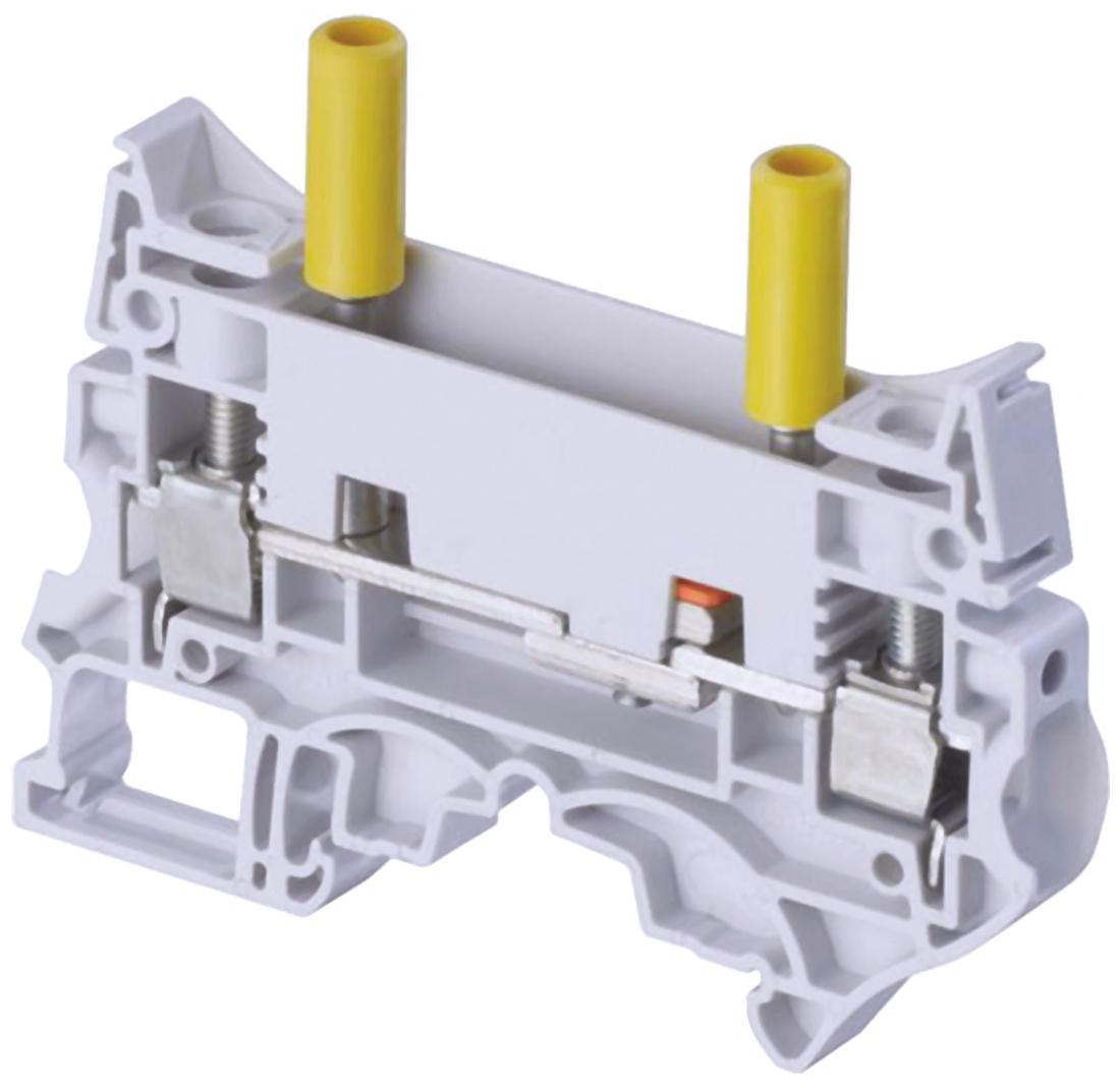 Entrelec SNK Series Grey Test Disconnect Terminal Block, 10mm², Single-Level, Screw Termination